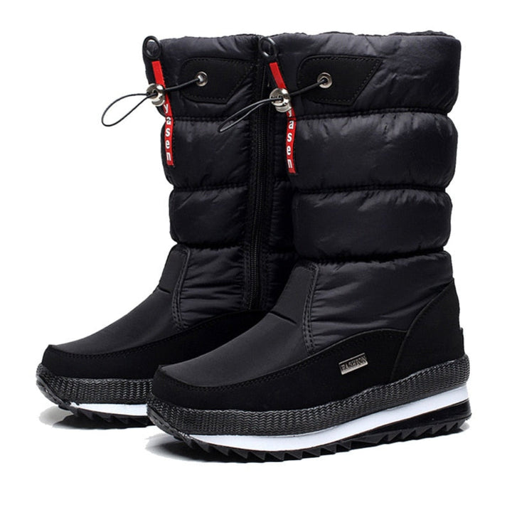 Women's Quilted Snow Boots with Side Zip Closure