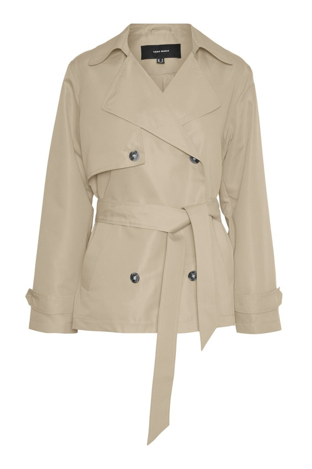 Women's short trench coat Nerys in Beige – front product view