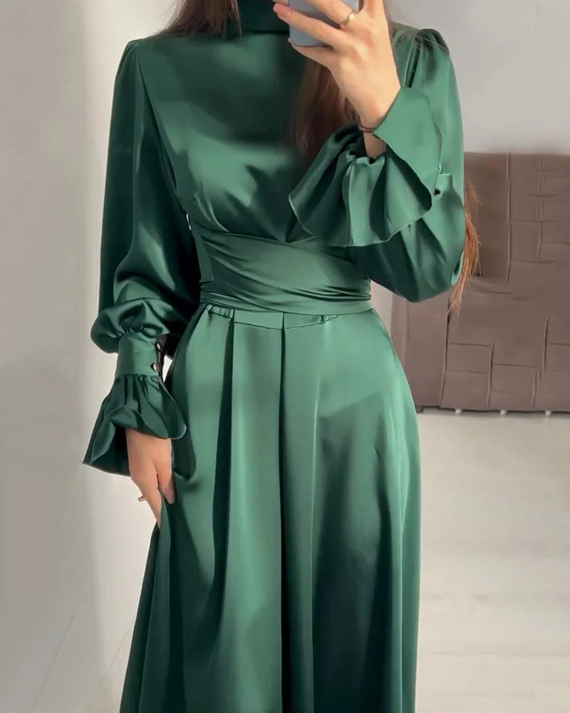 ItalianFrost - Satin Maxi Dress