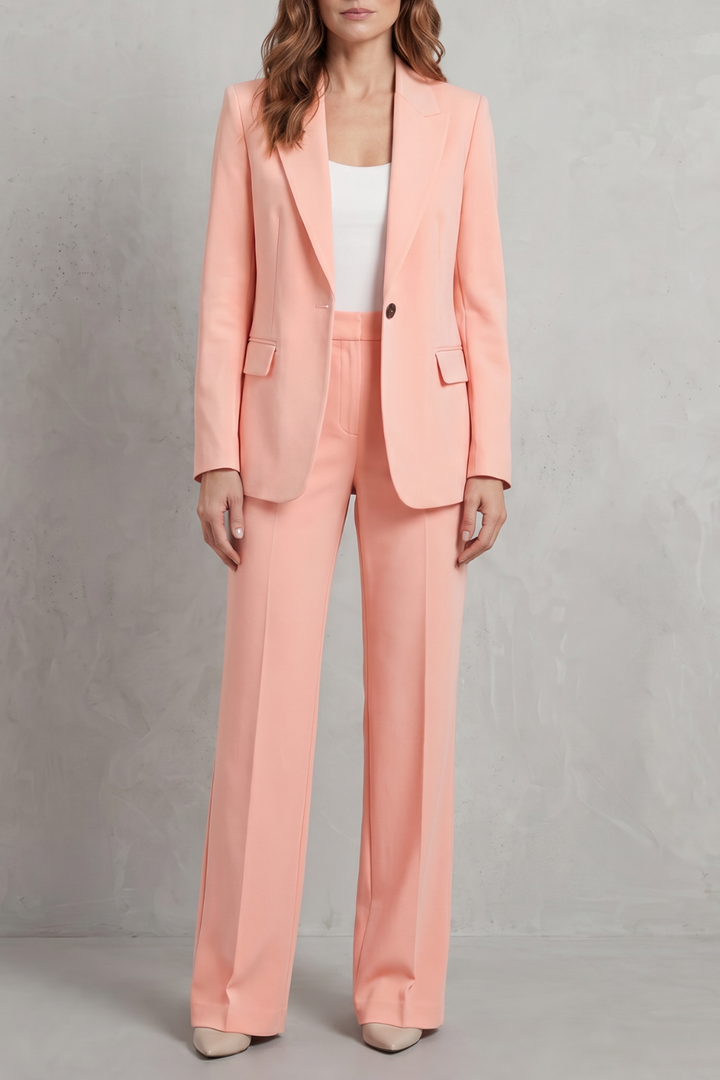 Women's Tailored Blazer and Straight-Leg Trouser Suit - Dovrelle