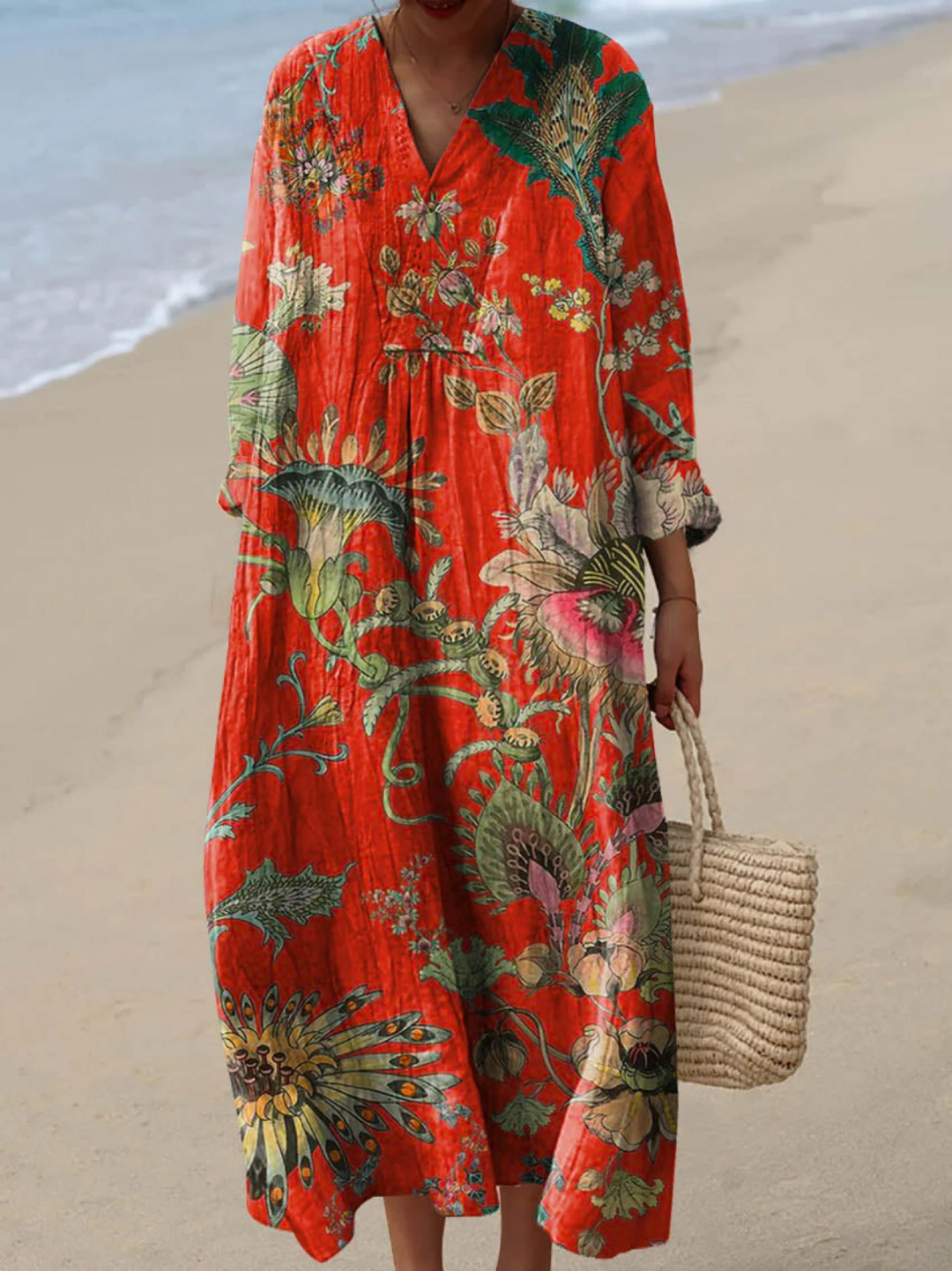 Vintage Lovely Floral Pattern Art Print Dress
