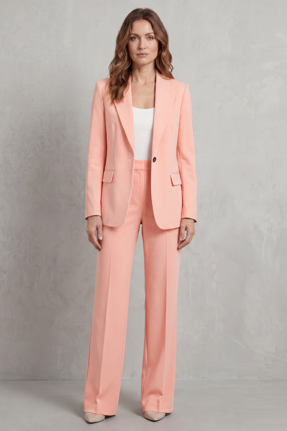 Women's Tailored Blazer and Straight-Leg Trouser Suit - Dovrelle