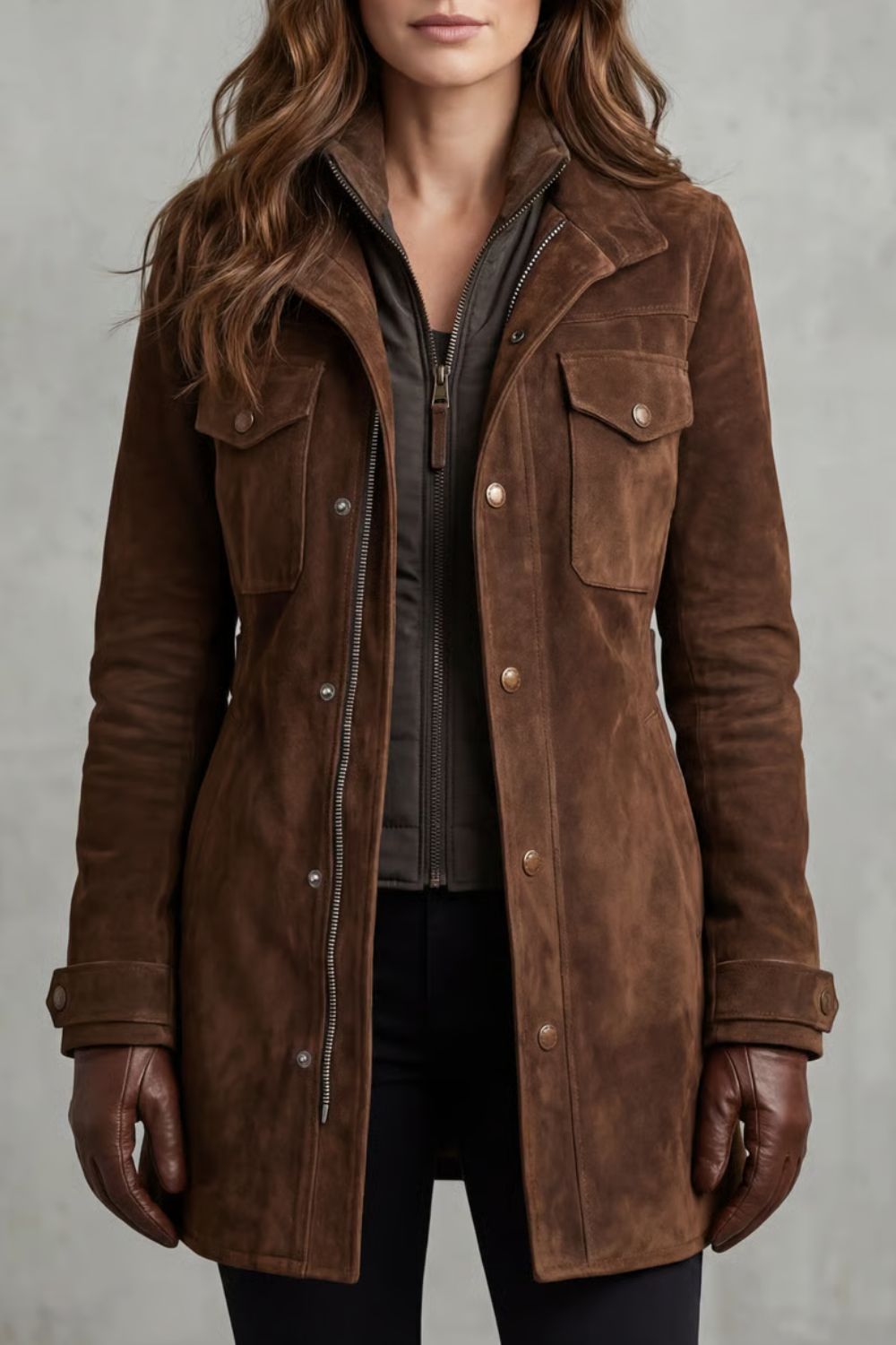 Women's Custom Suede Longline Coat – Daphne
