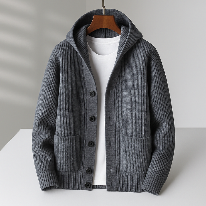 Jameson | Knitted hooded cardigan