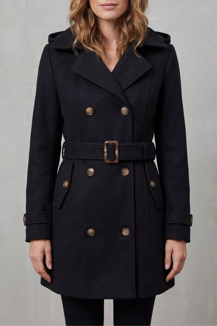 Women's Hooded Trench Coat, Custom Tailored Fit – Kaia
