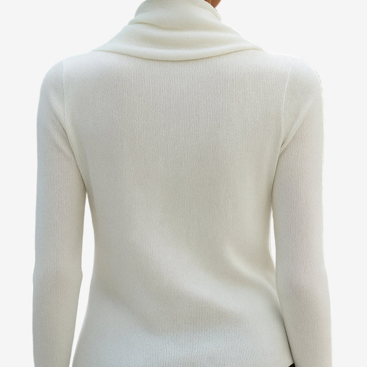 Patricia - Draped Collar Sweater.