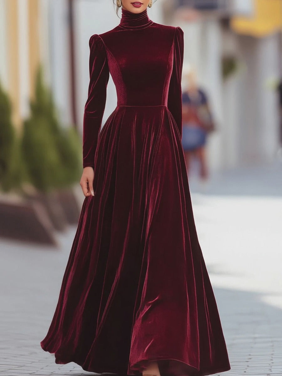Sara | Velvet & Satin Gown