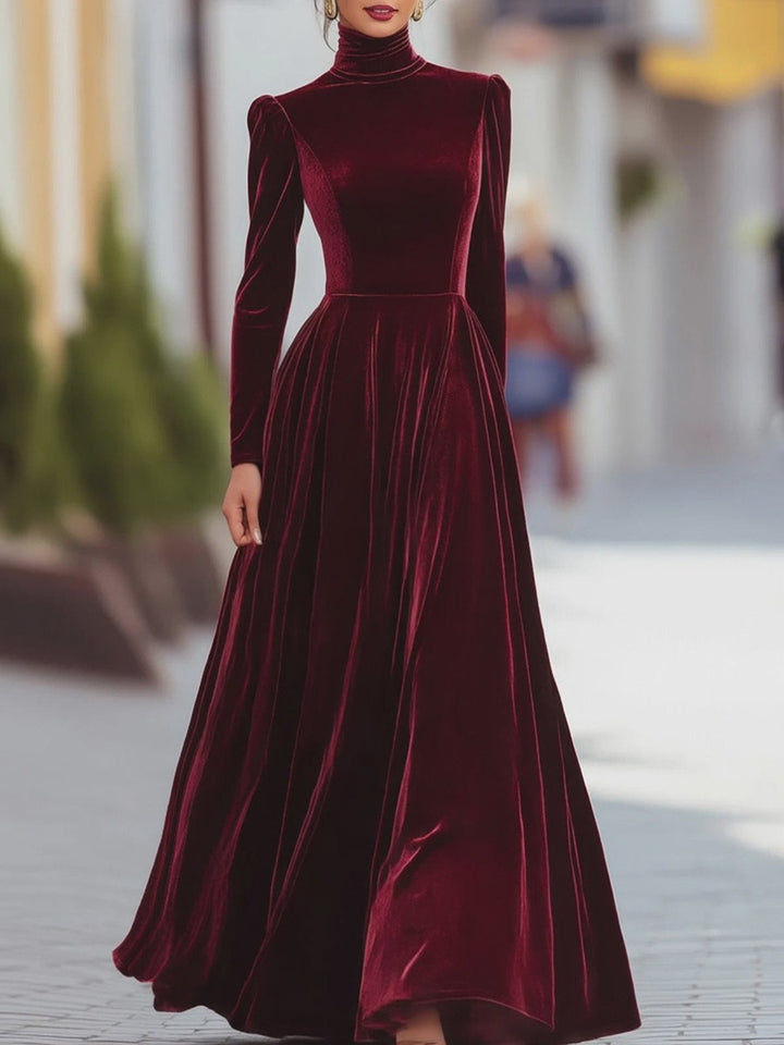 Sara | Velvet & Satin Gown