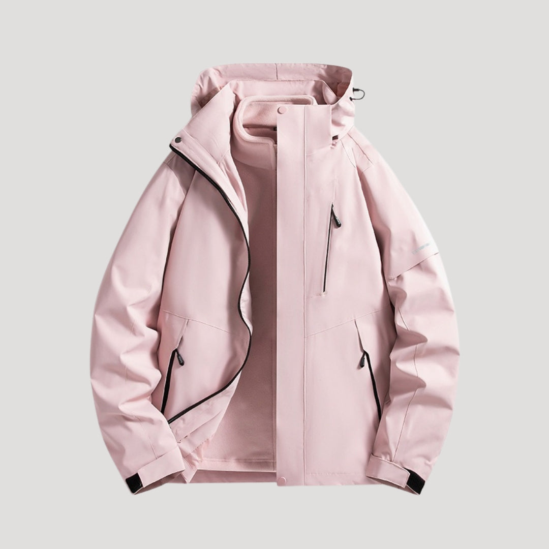 Women's windbreaker jacket Marietta in Pink – front flat view