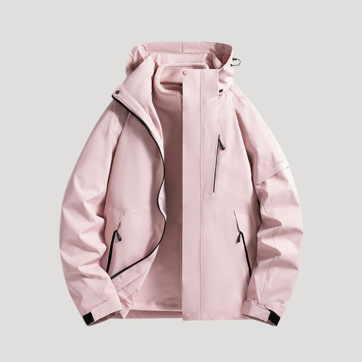 Women's windbreaker jacket Marietta in Pink – front flat view