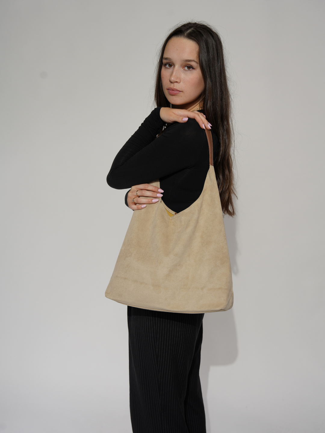 Quinn Suede Daily Tote