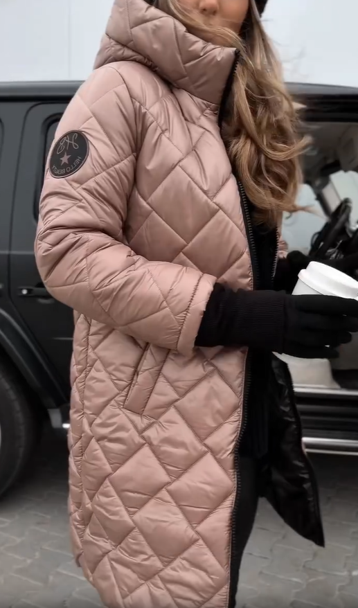 Bogna - Elegant Quilted Puffer Jacket with Hood