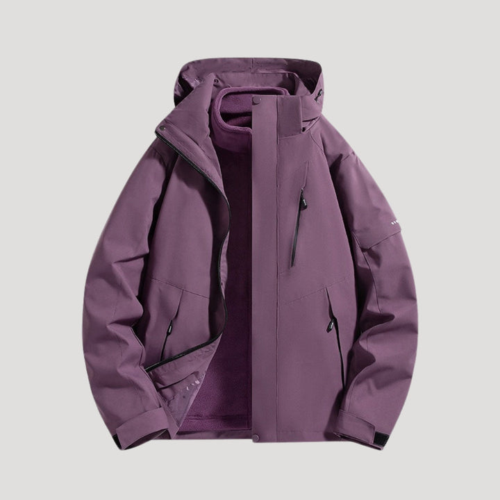 Women's windbreaker jacket Marietta in Purple – front flat view