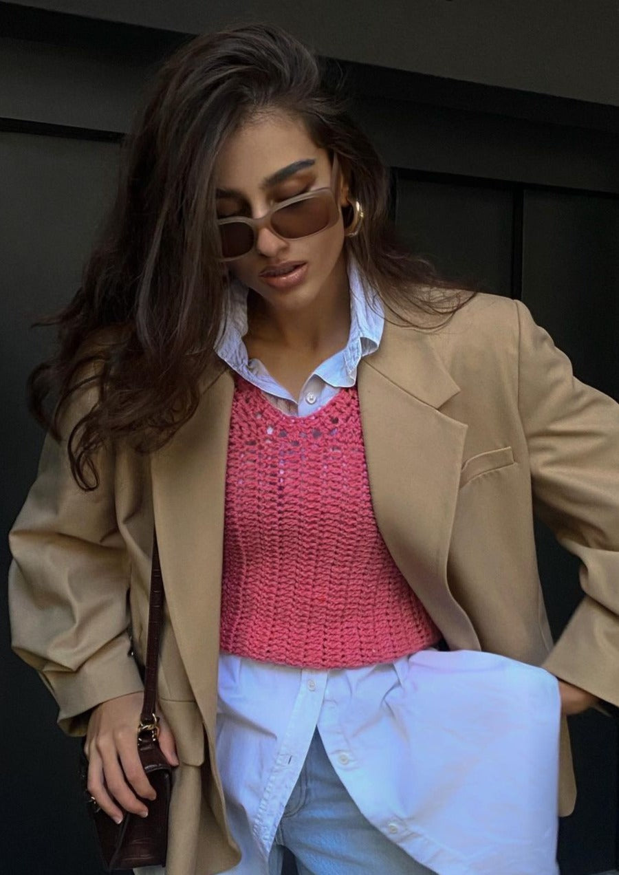 Blair Square-Round Frame Sunglasses
