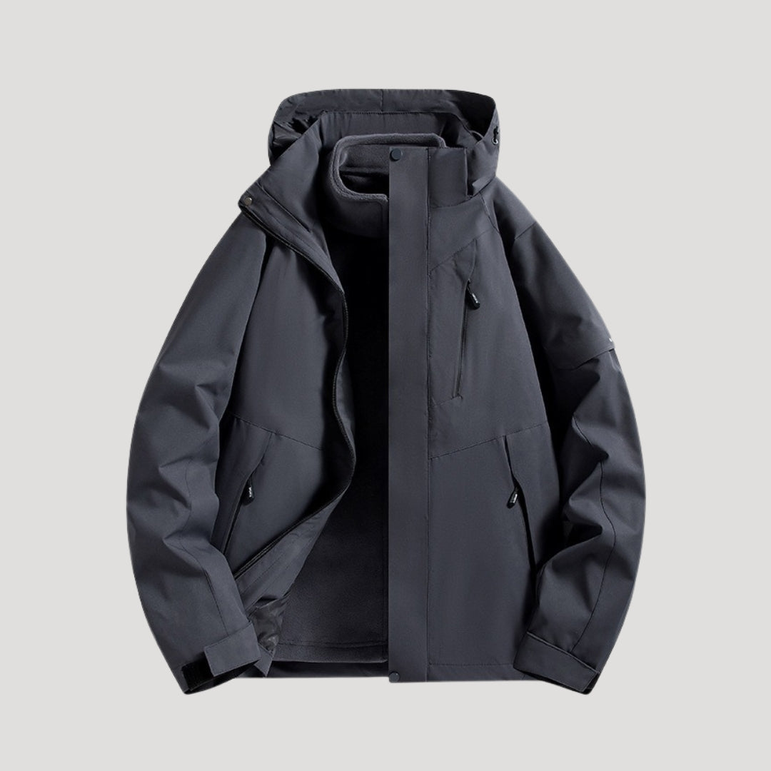 Women's windbreaker jacket Marietta in Black – front flat view