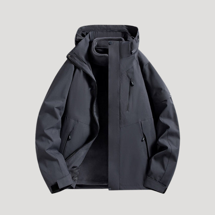 Women's windbreaker jacket Marietta in Black – front flat view