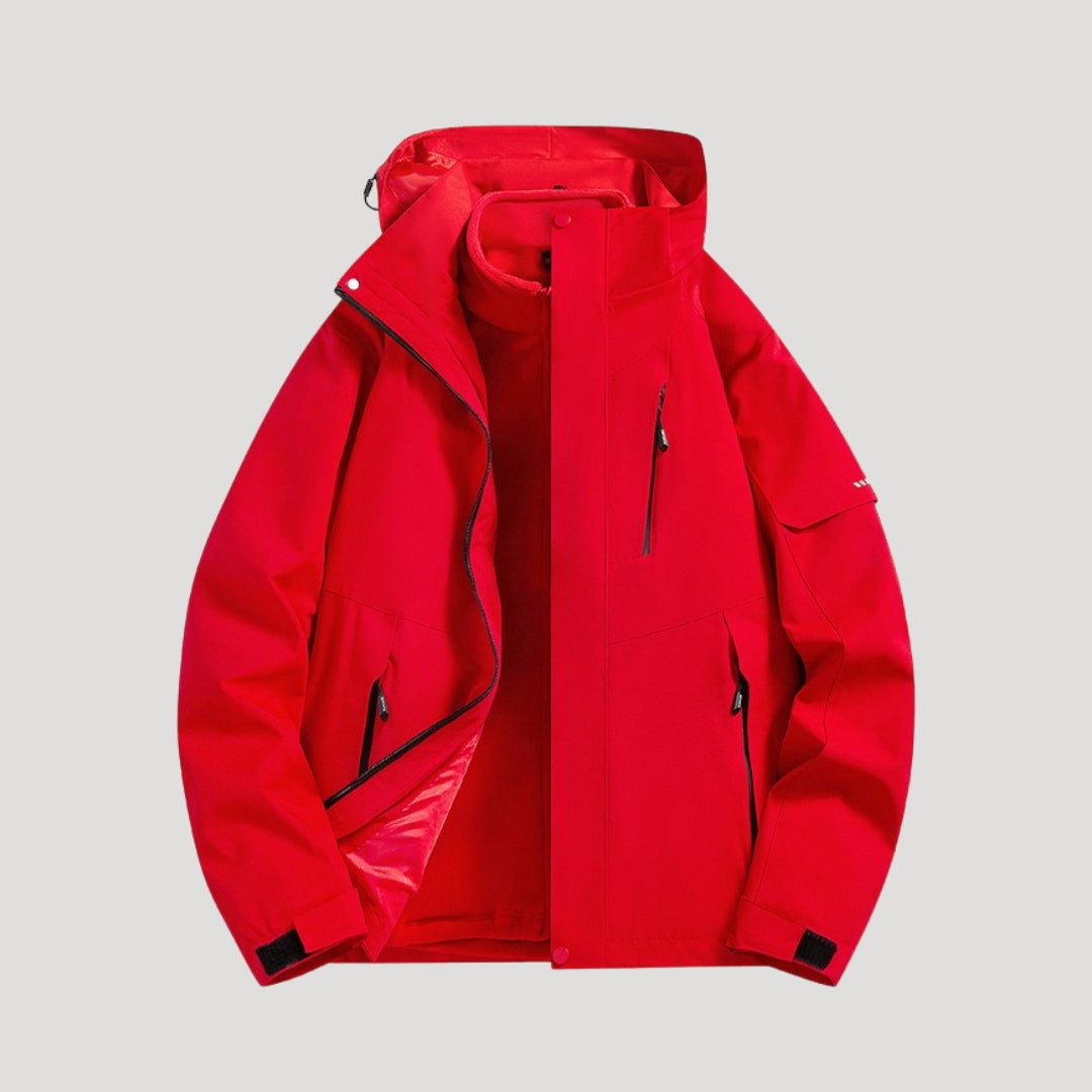 Women's windbreaker jacket Marietta in Red – front flat view