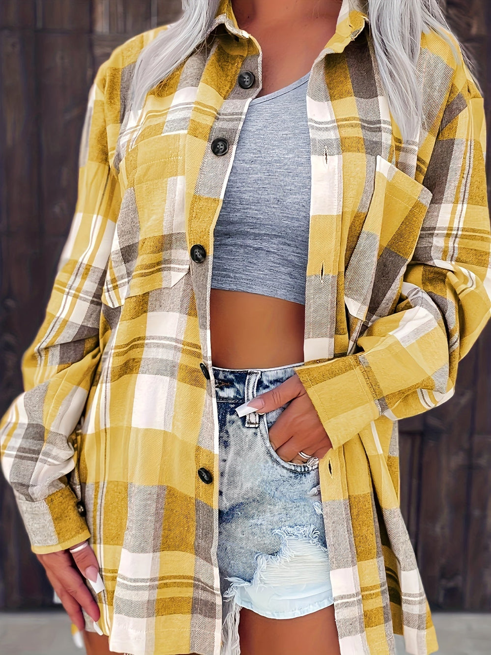 Women's Long Sleeve Gingham Shirt – Moreau