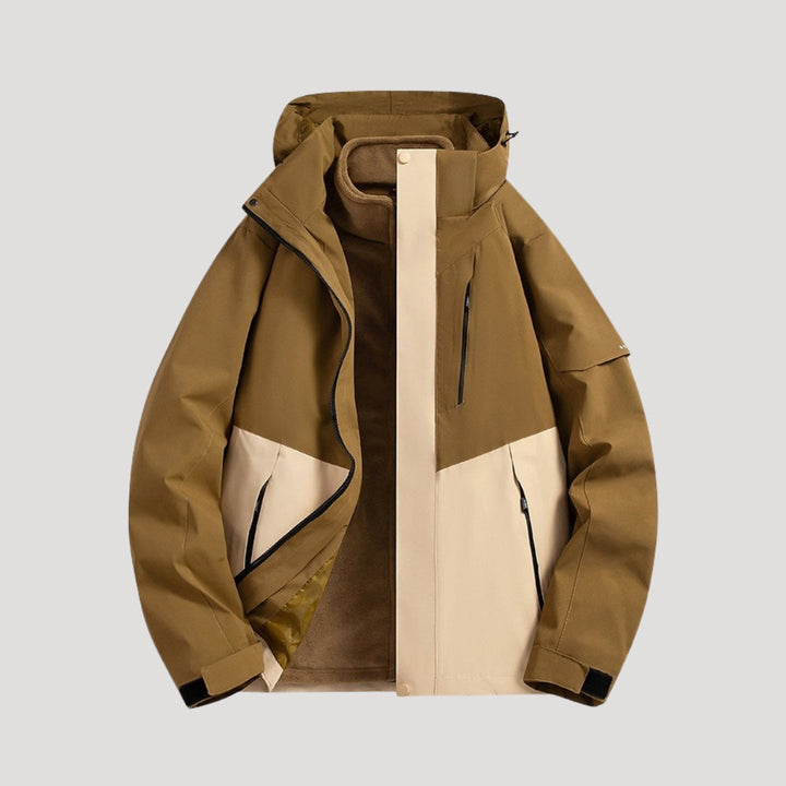 Women's windbreaker jacket Marietta in Brown – front flat view