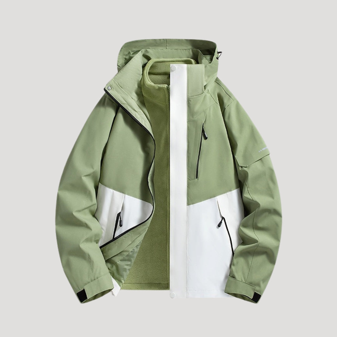 Women's windbreaker jacket Marietta in Green – front flat view