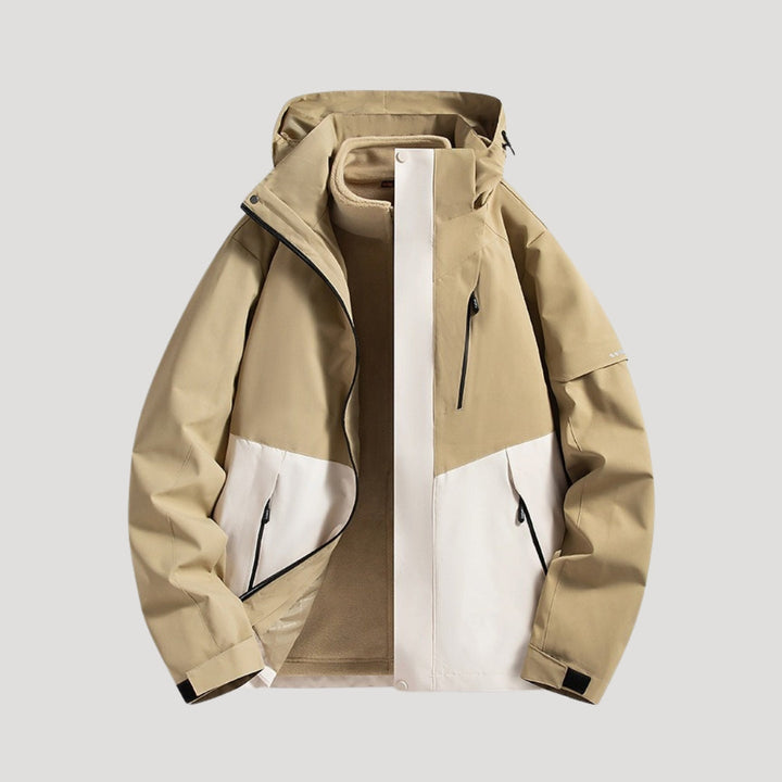 Women's windbreaker jacket Marietta in Beige – front flat view