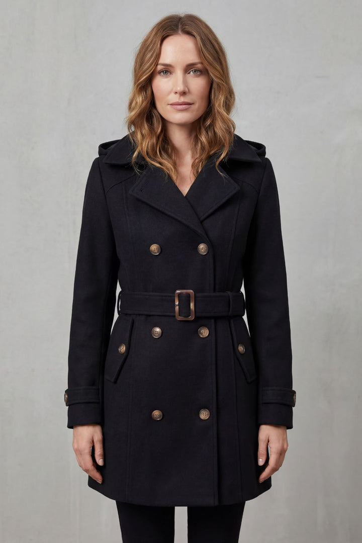 Women's Hooded Trench Coat, Custom Tailored Fit – Kaia