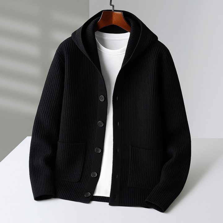 Jameson | Knitted hooded cardigan