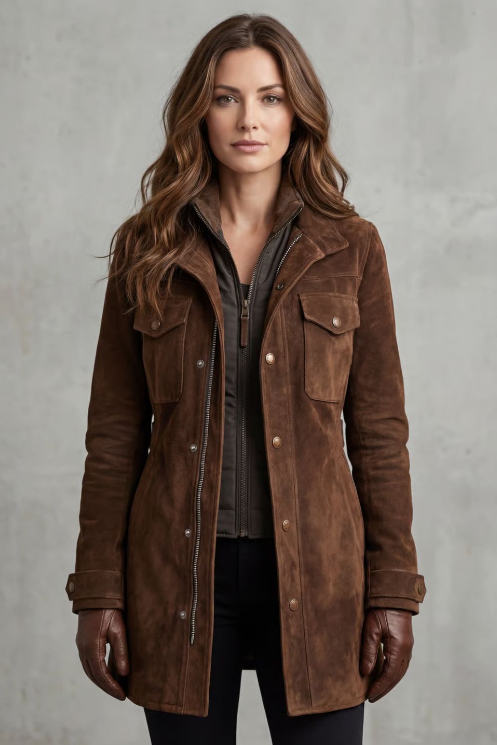 Women's Custom Suede Longline Coat – Daphne