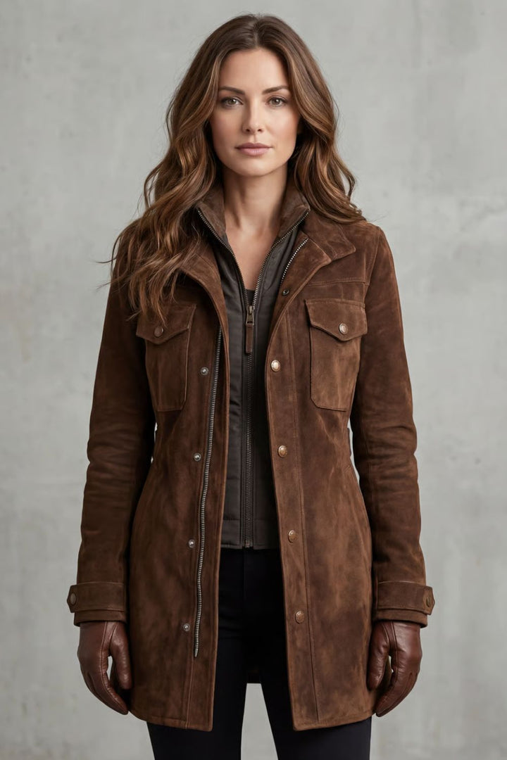 Women's Custom Suede Longline Coat – Daphne