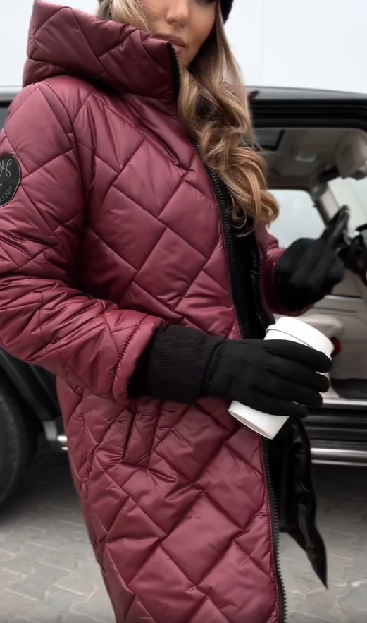 Bogna - Elegant Quilted Puffer Jacket with Hood