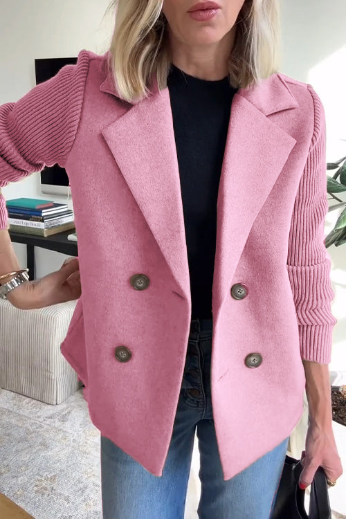 Olivia – Double-Breasted Knit Blazer
