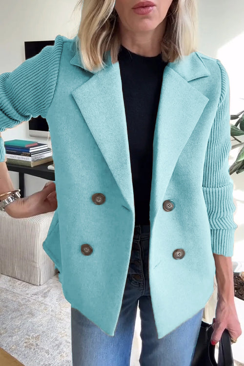 Olivia – Double-Breasted Knit Blazer