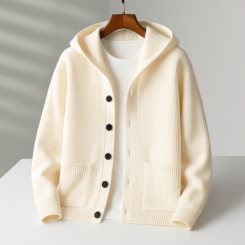 Jameson | Knitted hooded cardigan