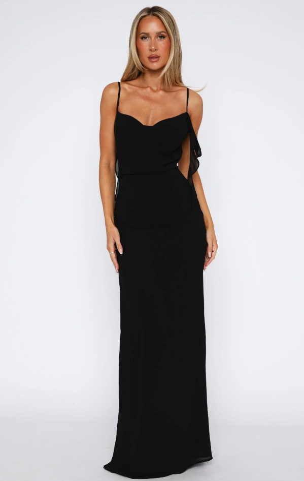 Mae-  Black Love Blossoms Maxi Dress