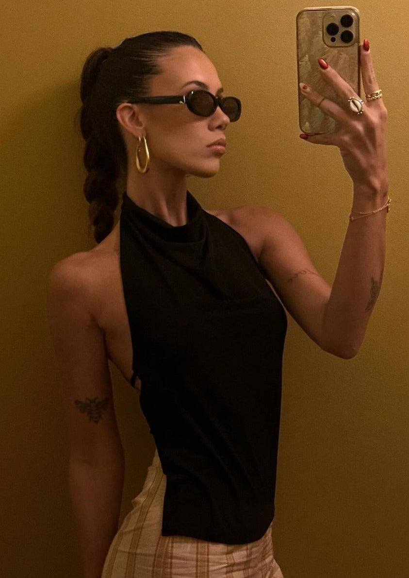 Avery Drop Hoop Earrings