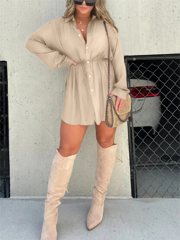 Jessica -  Trendy Satin Jumpsuit Dress