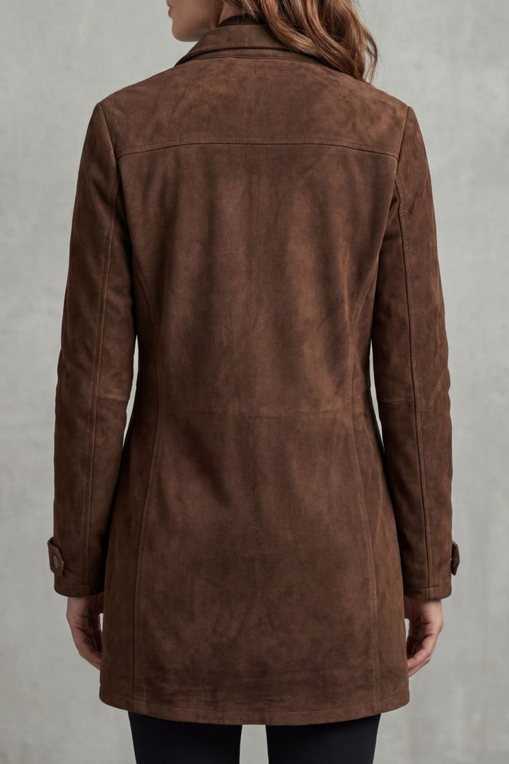Women's Custom Suede Longline Coat – Daphne