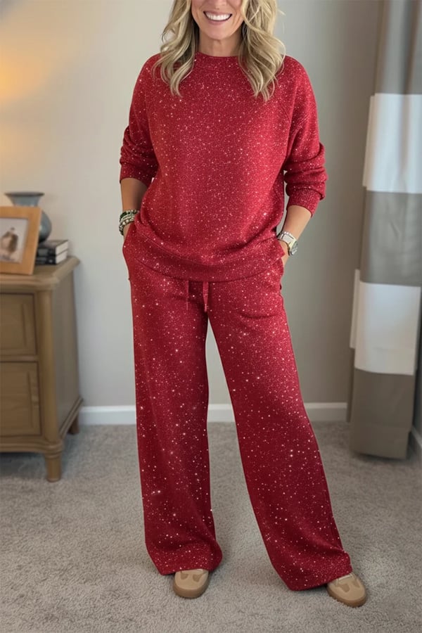 Viviana - Gloss Finish Casual Set