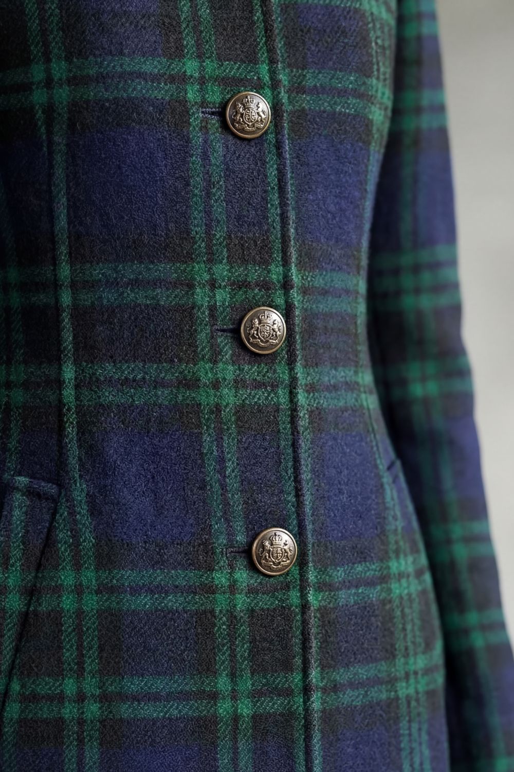 Women's Highland Check Silhouette Wool Blend Coat – Celestine