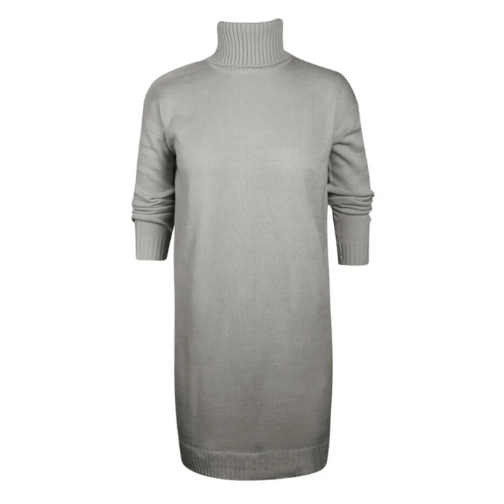 Women's Turtleneck Knit Jumper Dress Long Sleeve