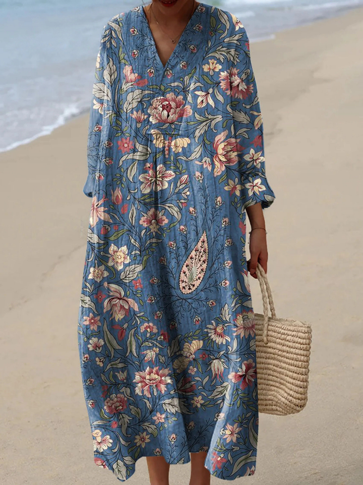 Vintage Lovely Floral Art Print Dress