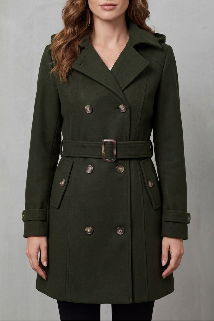 Women's Hooded Trench Coat, Custom Tailored Fit – Kaia