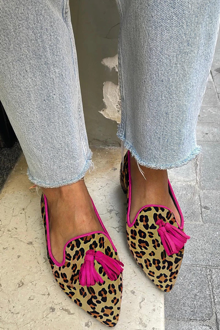 Asma™ - Leopard print flat shoes