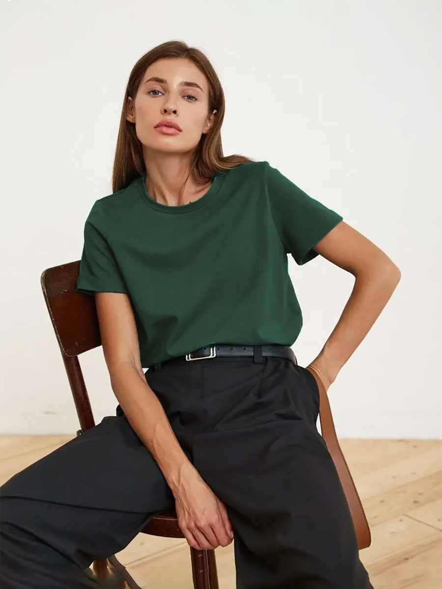 Premium Essential Cotton Tee (Classic Colors)