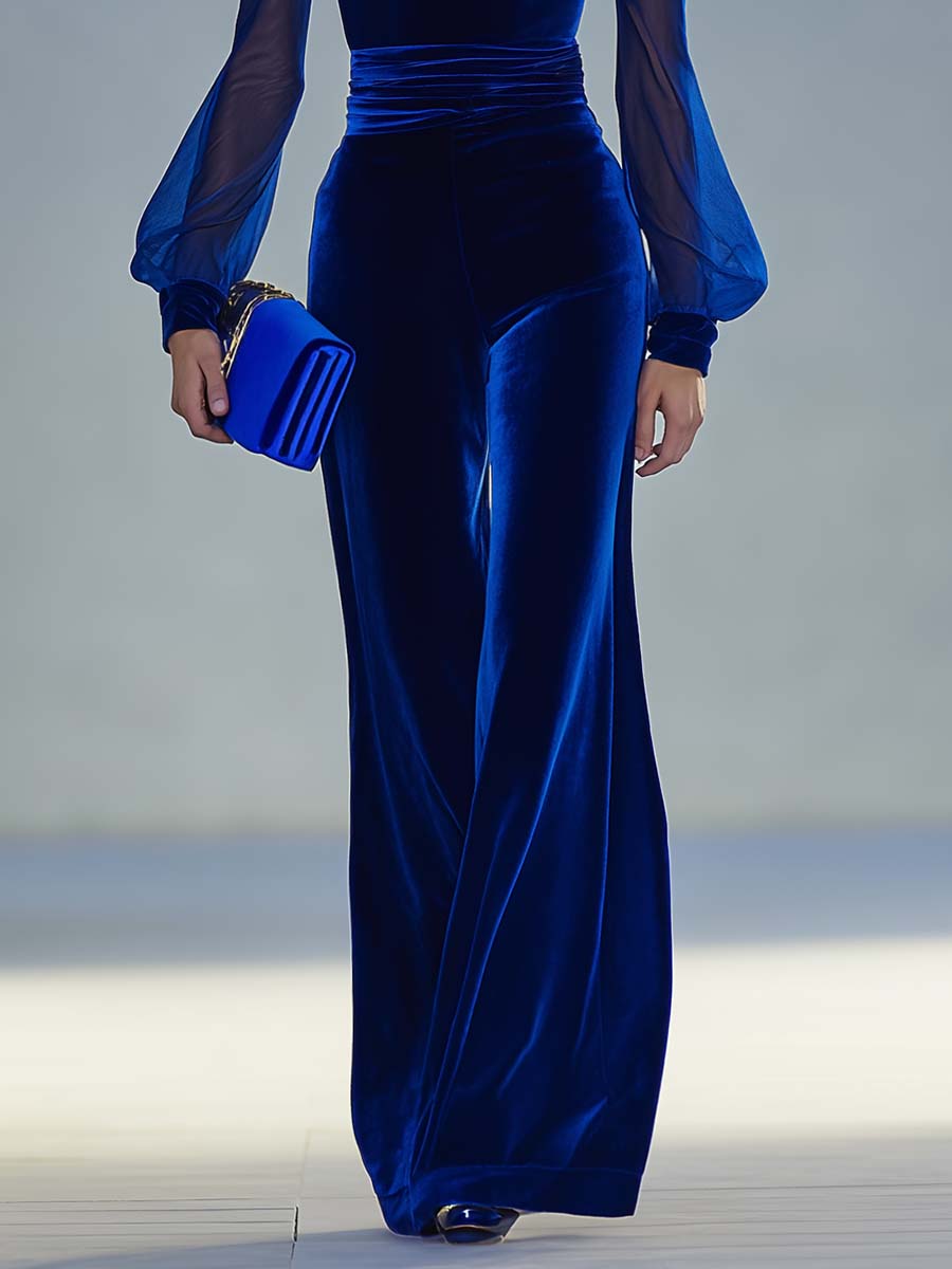 Anastasia -Elegant jumpsuit with mesh sleeves