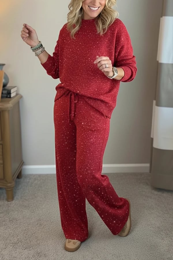 Viviana - Gloss Finish Casual Set