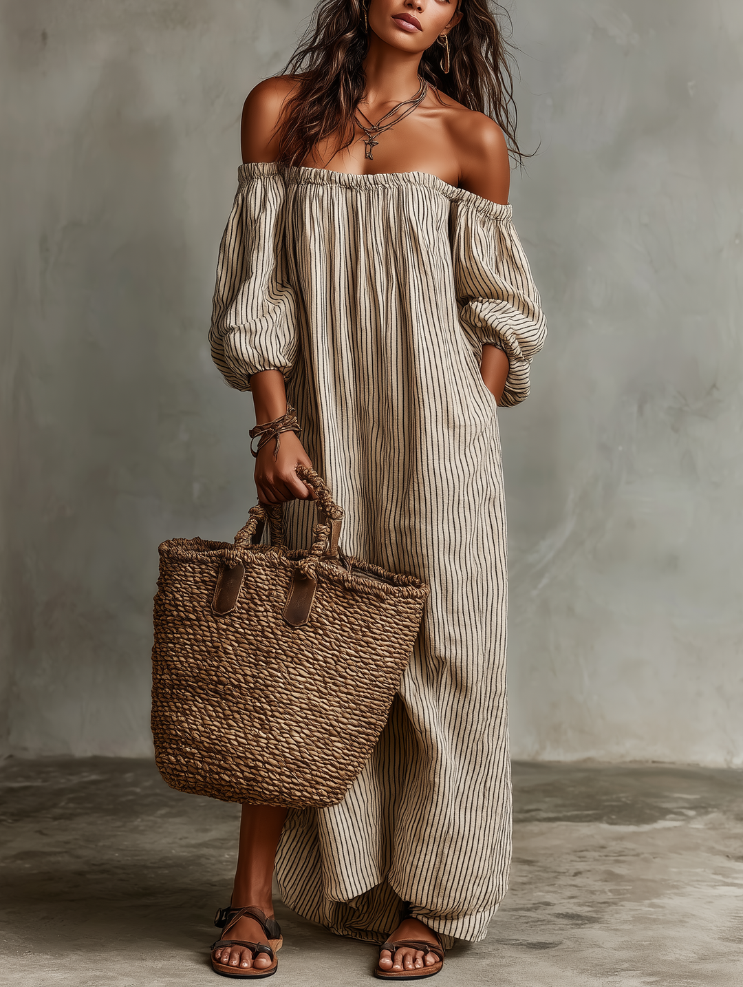 Elena | Flowy Off-Shoulder Maxi Dress