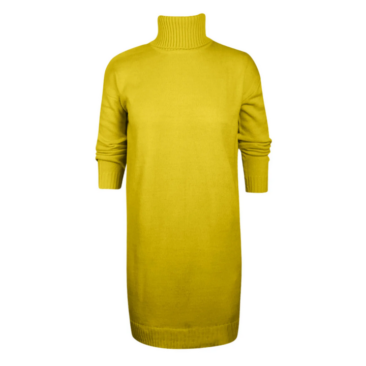 Women's Turtleneck Knit Jumper Dress Long Sleeve