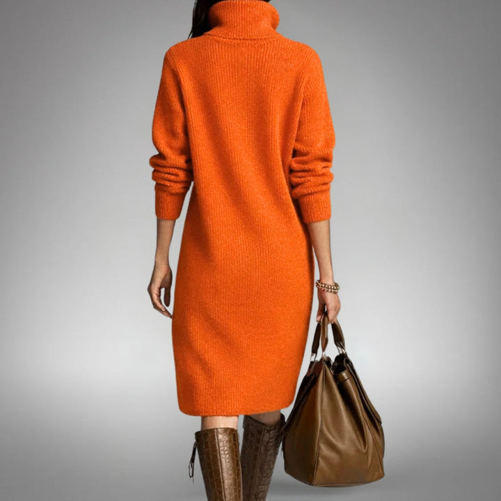Women's Knitted Jumper Dress with Button Collar – Elyon