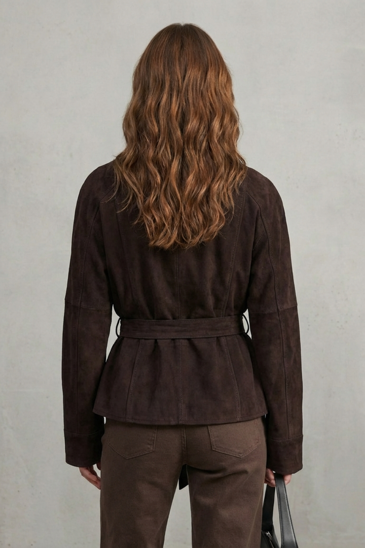 Women's French Elegance Cropped Double-Breasted Wool Jacket – Josephine